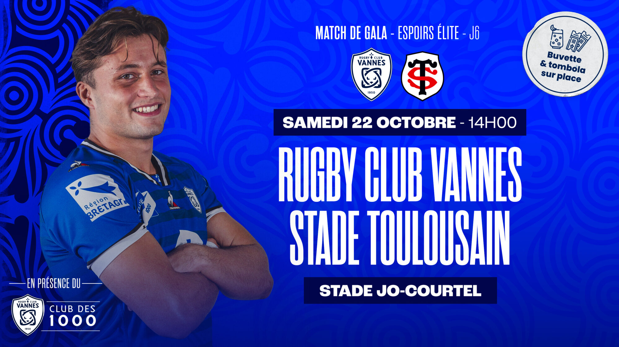 Espoirs match de gala face au Stade Toulousain Rugby Club Vannes